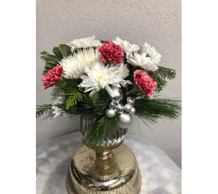 Silver Snow Bells Arrangement