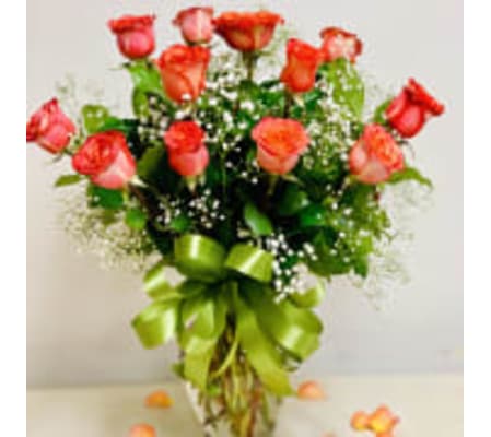 Premium Orange Dozen Roses