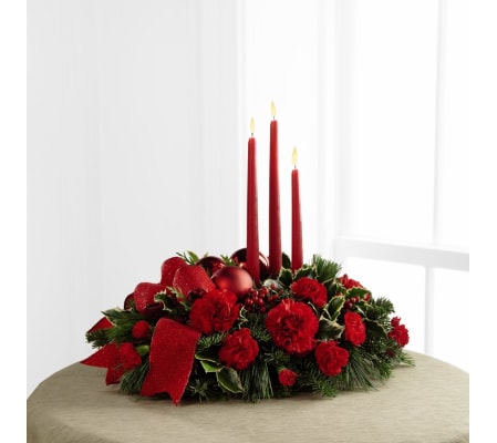 Holiday Centerpiece with Candles