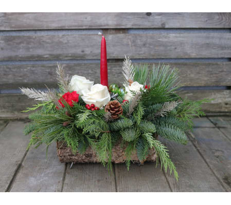 Birch Log Centerpiece