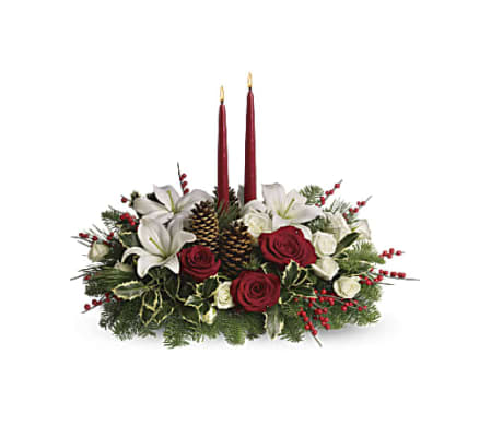 Teleflora's Christmas's Wishes Centerpiece