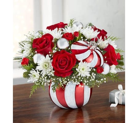 RED AND WHITE ORNAMENT