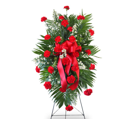 Standing Spray-Red Carnations