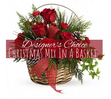 Christmas Mix In A Basket Florist Design