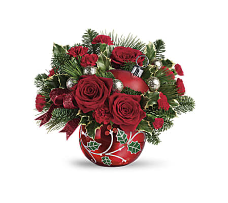 Teleflora's Deck the Holly Ornament arrangement