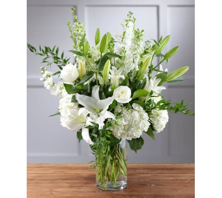 White Mix-Large Vase Arrangement