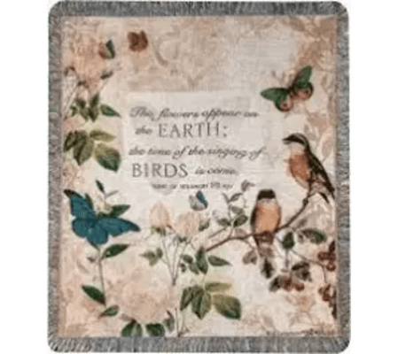 The Flowers Appear Tapestry Throw
