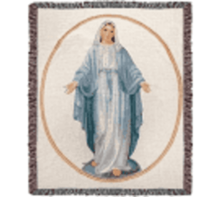 Virgin Mary Tapestry Throw