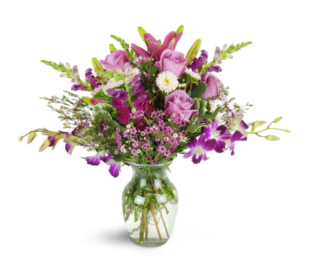 Jenning's Purple Paradise Orchid Bouquet