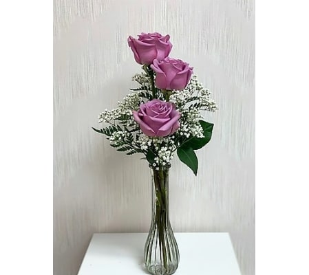 Bud Vase-Lavender Roses