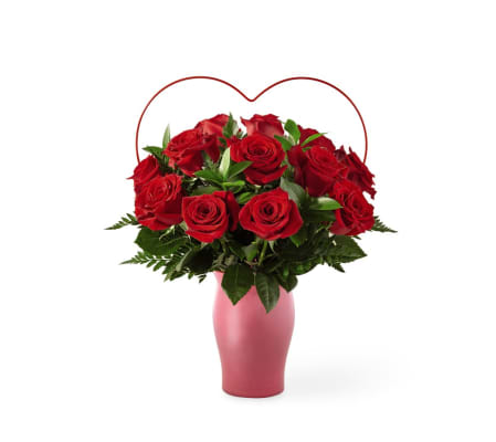FTD's Cupid's Heart™ Red Rose Bouquet