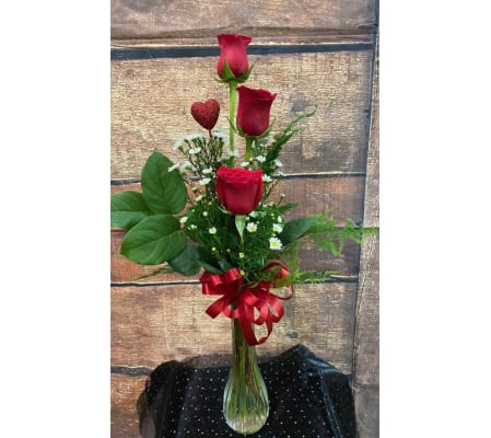 Flowers By Neil 3 rose Bud Vase