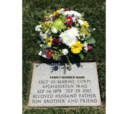 Florist Choice for RNC Graveside Marker Flat Spray