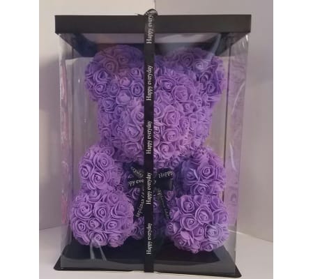 Beary Rose teddy purple