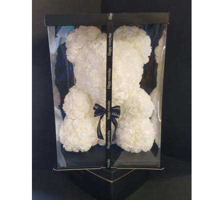 Rose Beary Teddy white