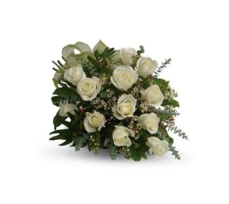 White Rose Hand Tied Bouquet