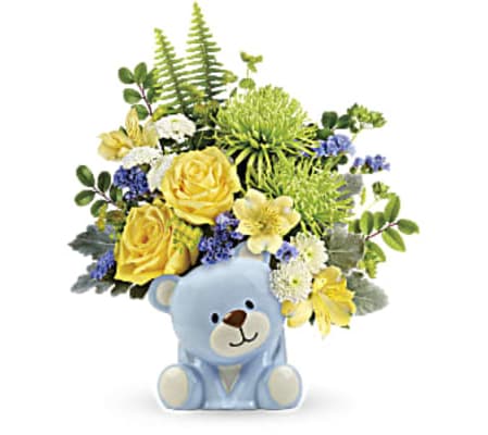 TELEFLORA'S JOYFUL BLUE BEAR
