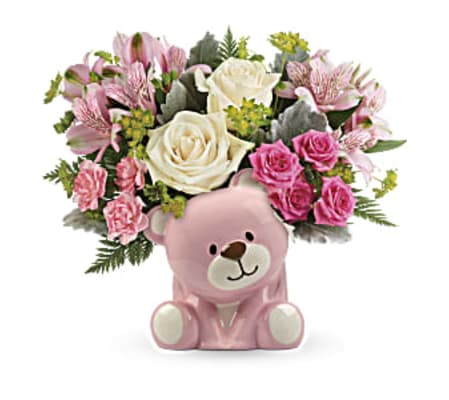 TELEFLORA'S PRECIOUS PINK BEAR