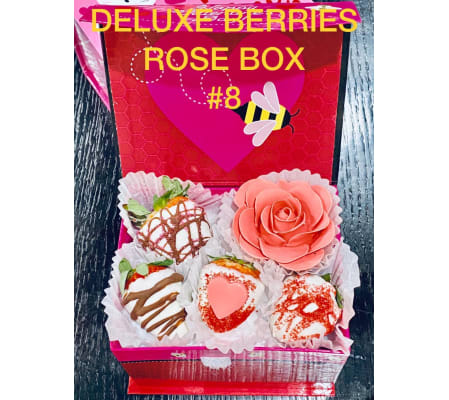 12Ct DELUXE ROSE BERRIES BOX