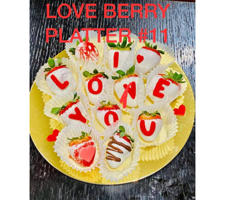 12Ct LOVE BERRY PLATTER