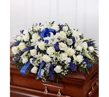 Half Casket- Blue and White