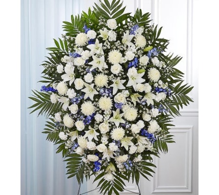 Standing Spray- Blue and White