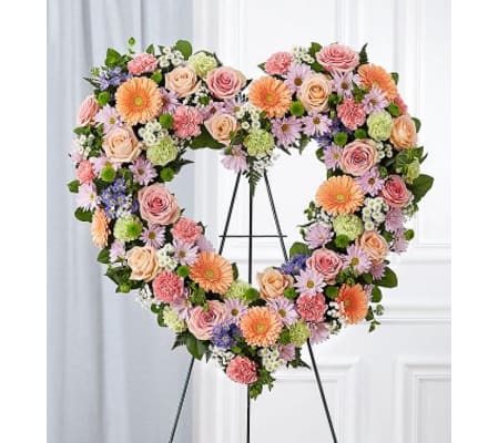 Open Heart Wreath Pastel