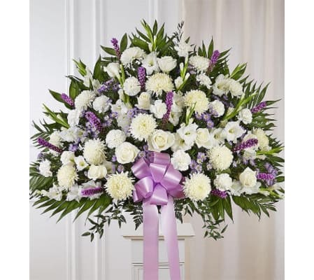 Standing Mache- Lavender and White