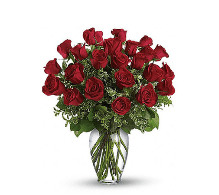 Two Dozen Red Roses Arranged