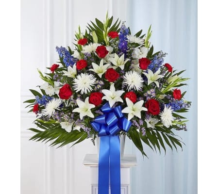 Standing Mache- Red, White, and Blue
