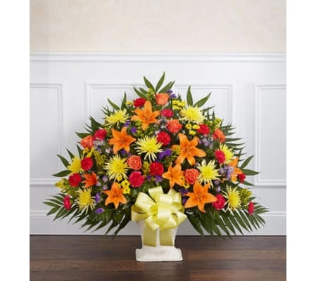 Funeral Floor Basket- Multi-Color