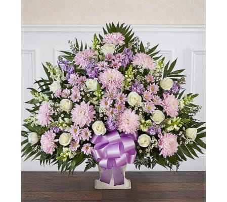 Funeral Floor Basket Lavender