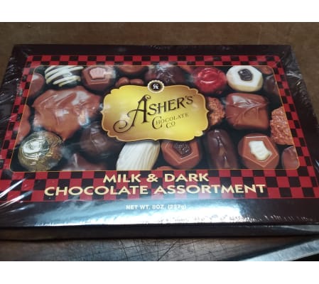 Asher's Chocolate Asst Milk & Dark 8 oz