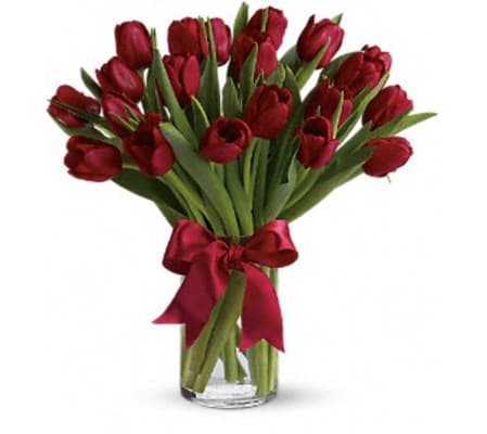 Radiantly Red Tulip Bouquet