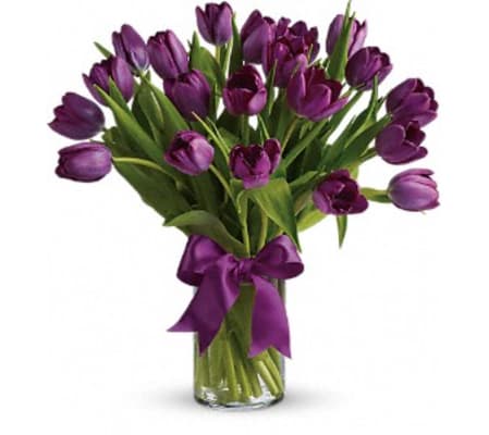 Passionate Purple Tulip Bouquet