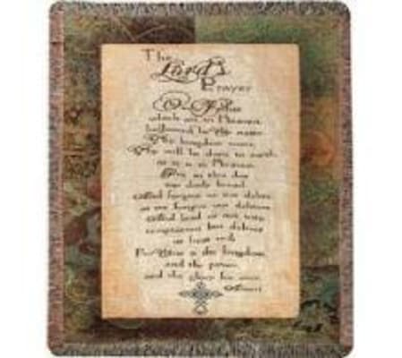 Lord's Prayer Throw by Jo Moulton