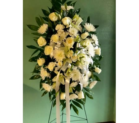 Funeral Standing Spray (White)