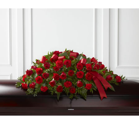 Rose and Carnation Casket Spray