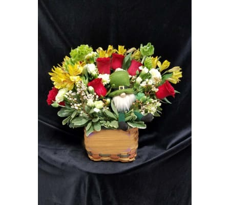 Irish Gift Basket with Gnome