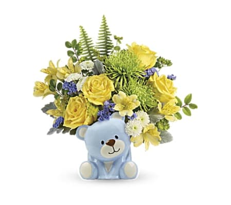 TF Joyful Blue Bear Bouquet