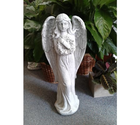 Angel Holding Wreath Memorial