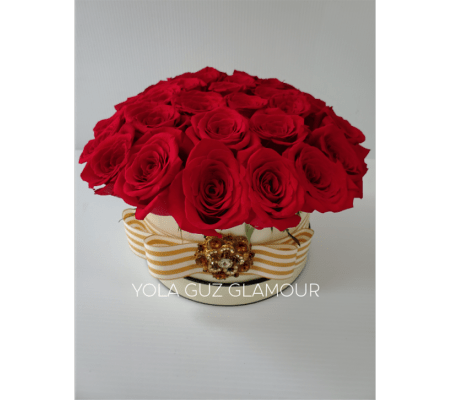 Channel Roses In Beige Box