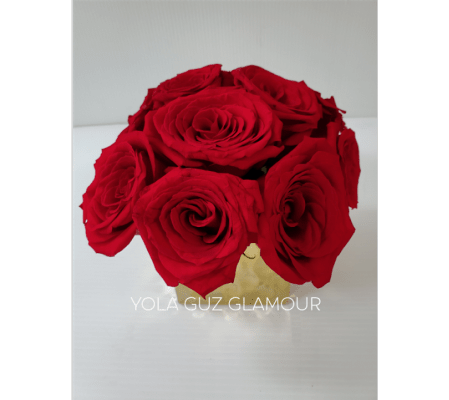 Roses in Gold Ceramic