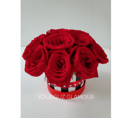 Channel Roses in Striped Couture