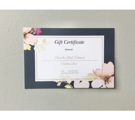 Chahna Fai and Church Street Flowers Gift Certificate