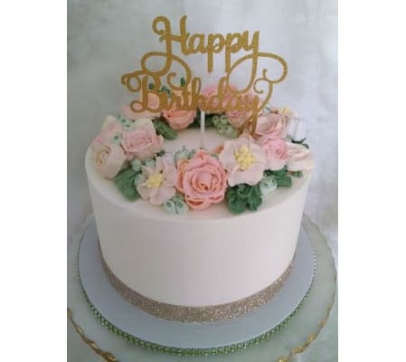 Cake- Buttercream Floral Wreath