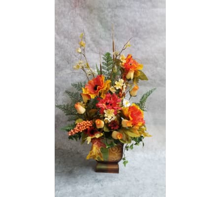 Unique Silk and wooden rose arrangement