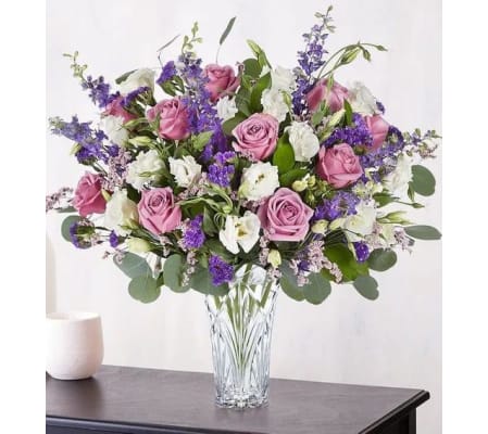 Lavender and White Luxury Vase