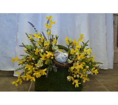Spring Nesting SILK arrangement