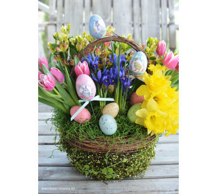 LIVING MXED EASTER BASKET